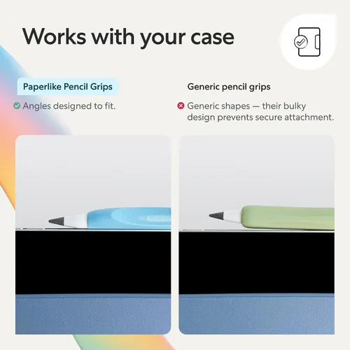 Vista 5 de Paperlike Empuñaduras para Apple Pencil de 1ª y 2ª Generación, USB-C y Pro - Juego de 2 - Precisión ergonómica
