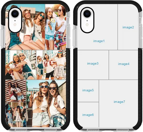 Vista 9 de Funda de teléfono personalizada para iPhone XR, diseño personalizado de fotos de collage de múltiples imágenes, resistente a los golpes, resistente