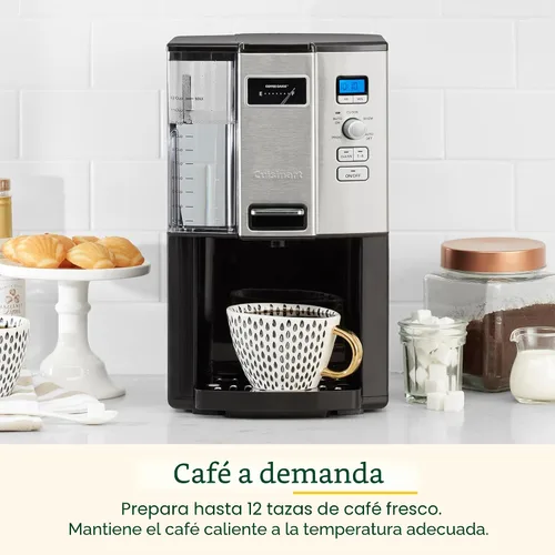 Vista 2 de Cafetera programable doce tazas Cuisinart DCC-3000 Coffee-on-Demand, Estándar, Negro