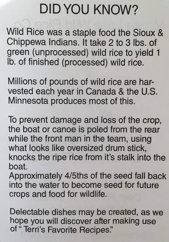 Vista 8 de Alce Lake Wild Rice - Arroz negro silvestre cultivado en Minnesota con recetas - Arroz silvestre cosechado a mano - 16 onzas