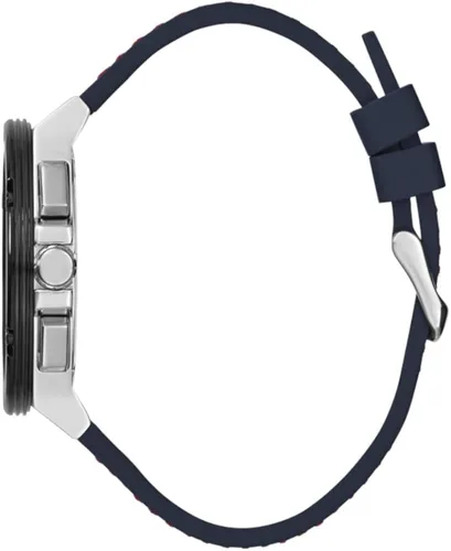 Vista 3 de GUESS US Mens Navy Silicone Multifunction Watch