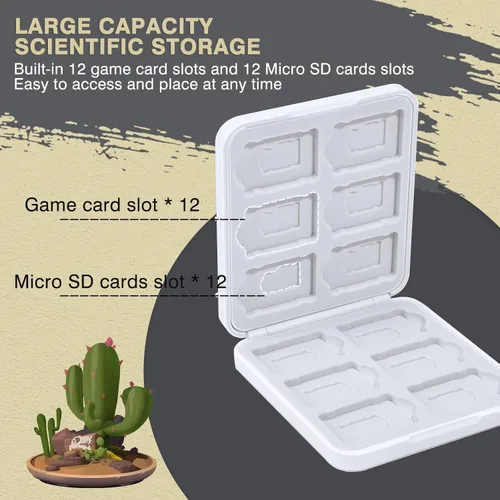 Vista 3 de DLseego Game Card Case for Switch LiteSwitchSwitch OLED, Gold Kingdom Medallion Design Switch Game Cartridge Memory Card Portable Storage with 12