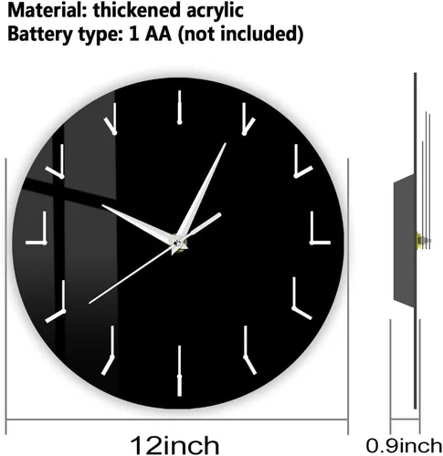 Vista 2 de The Geeky Days Reloj de pared moderno simple reloj redundante reloj redondo decorativo reloj de pared arte creativo decorativo silencioso reloj