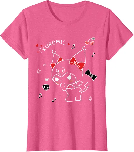 Vista 52 de Kuromi Camiseta Mischievous Tee Shirt Negro