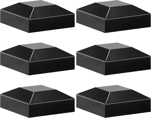 Vista 9 de Dunzy Tapas de aluminio para postes de valla de 2 x 2 pulgadas, tapas negras para buzón, cubierta de poste de ajuste a presión para buzón de metal