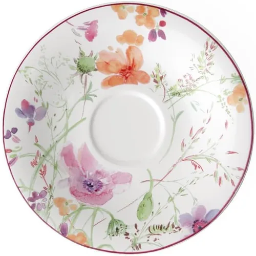Vista 13 de Villeroy & Boch Mariefleur Gris Basic Breakfast - Plato redondo de porcelana premium con una decoración de flores juguetona, apto para lavavajillas
