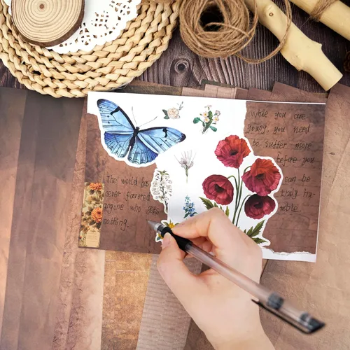 Vista 3 de 48 hojas de papel pergamino añejado A4, antiguo, doble cara, suave para inyección de tinta e impresión láser, ideal para escribir, invitaciones