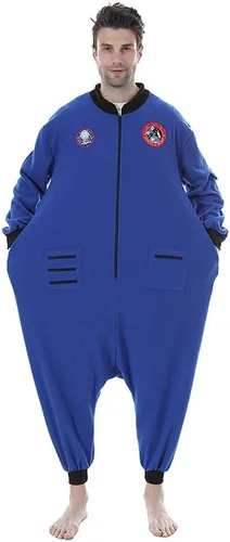 Vista 2 de EraSpooky Pijama unisex de astronauta para adultos, disfraz espacial de una pieza