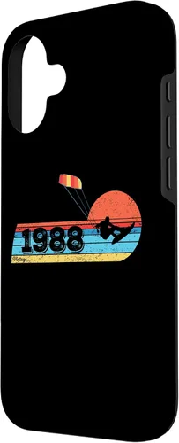 Vista 2 de Kitesurfer Kitesurfing Birthday Vintage 1988 Born Kitesurf Case for iPhone 16