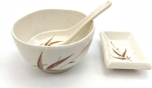 Vista 3 de JapanBargain 2398x12 - Juego de 12 cucharas de sopa de fideos asiáticos, japonesas, chinas, Wonton Soba, arroz Pho Ramen, color beige