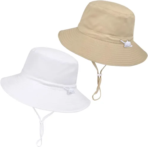Vista 11 de Sombrero de sol de ala ancha para mujer, sombrero plegable de verano con protección UV para mujeres y niñas Blanco
