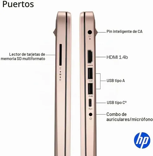 Vista 3 de HP Computadora portátil de 14 pulgadas con Microsoft Office 365, 128 GB UFS, 4 GB de RAM, procesador Intel N150, Windows 11, hogar y oficina, oro