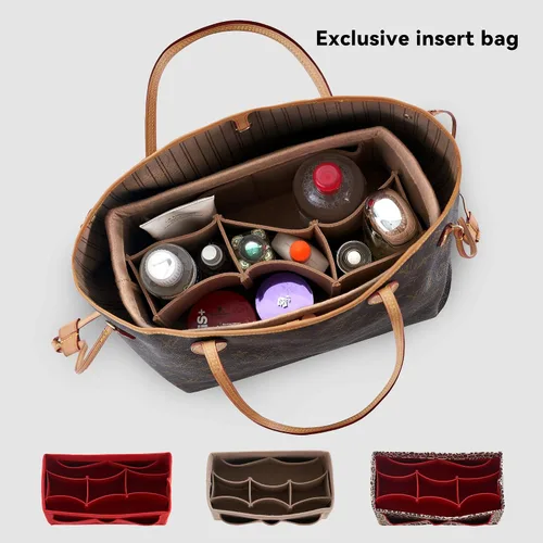 Vista 6 de Olunsu Purse Organizer Insert for Handbags Tote with Zipper Felt Bag Divider Keep Bag Shape Lightweight, 5 Sizes