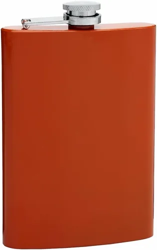 Vista 8 de Petaca de 4 oz Tamaño de Bolsillo, Acero Inoxidable, A Prueba de Óxido, Tapa Enroscable - Acabado Gris Metálico