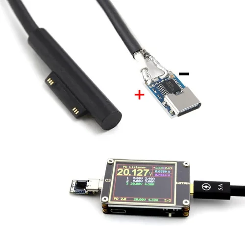 Vista 7 de AITRIP 5 unidades PDC004-PD PD Módulo señuelo de señuelo, USB-C PD 12 V CC módulo de disparo de potencia de voltaje fijo 5A Tipo-C entrada hembra