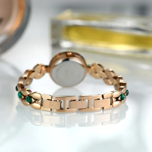 Vista 4 de Relojes para mujer, reloj de enfermera, impermeable, para mujer, pulsera de muñeca, simple, dorado, elegante, impermeable, reloj de cuarzo