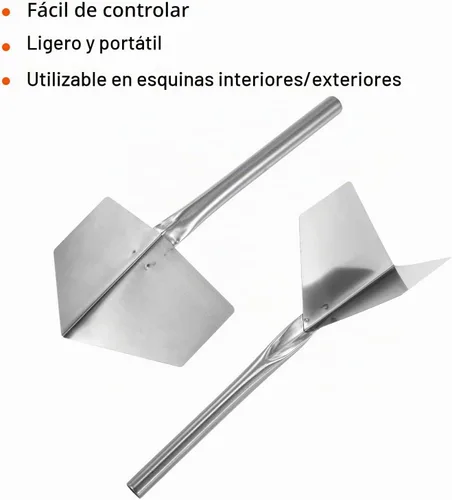 Vista 4 de uxcell Paletas de esquina interior y exterior de 2,7 pulgadas de acero inoxidable para paneles de yeso de esquina que forma la herramienta 2sets