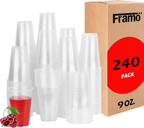 Vista 9 de Framo - Vasos de plástico desechables transparentes de 3 onzas por Framo, pequeños vasos desechables para enjuague bucal para baño