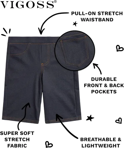 Vista 2 de VIGOSS Bermuda Shorts para niñas (4 unidades)