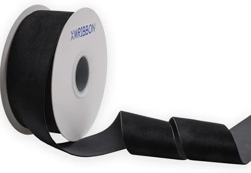 Vista 38 de Cinta de terciopelo negro de un solo lado, carrete de 1 pulgada por 10 yardas
