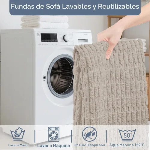 Vista 7 de Funda Protectora para Sofá de Perro, Fundas para Sofás para Mascotas Lavables, Funda para Sofá de Mascotas Impermeable y Antideslizante, Fundas