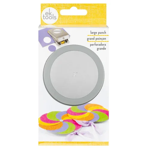 Vista 2 de EK Tools Perforadora metálica de papel de 2 pulgadas, multicolor, crea círculos precisos para tarjetas hechas a mano, álbumes de recortes, etiquetas