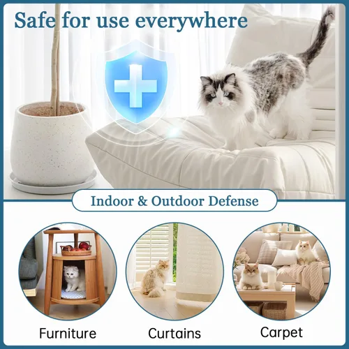 Vista 4 de Spray disuasorio para gatos, repelente natural y seguro para gatos en interiores y exteriores, ayuda de entrenamiento eficaz, disuasorio