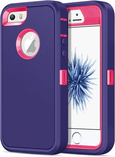 Vista 23 de Jelanry Funda para iPhone SE 2022/2020, para iPhone 8/7, Resistente de Servicio Pesado Rugosa a Prueba de Golpes de Doble Capa Carcasa Protectora