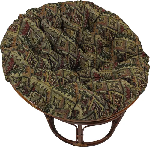 Vista 4 de Blazing Needles Cojín para silla Papasan Tapiz Estampado, 48 x 6 x 48 pulgadas, Palomino