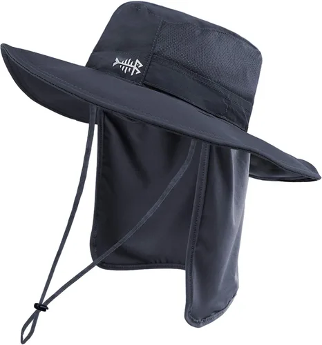 Vista 22 de BASSDASH Sombrero de pesca solar UPF 50+ resistente al agua con solapa desmontable para el cuello