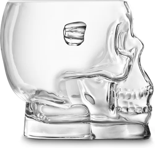 Vista 2 de Final Touch BrainFreeze Cubo de hielo de cristal con diseño de calavera