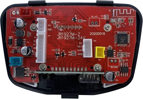 Vista 3 de JR1927M-Z 24V Negro Control central de vehículo eléctrico para niños, con reproducción de música, fuente de alimentación, funciones de avance