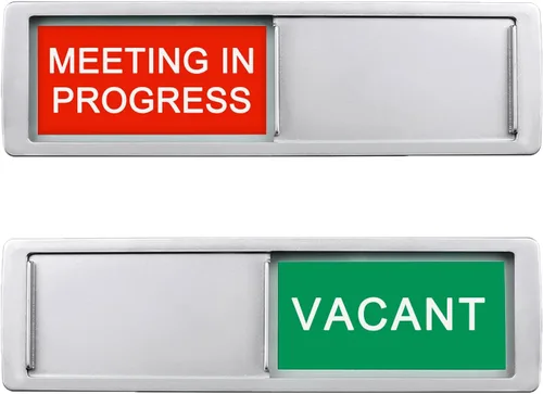 Vista 21 de Letrero de privacidad disponible con reserva, señal de habitación libre/ocupada para oficina en casa, baño, sala de conferencia, hoteles, hospital