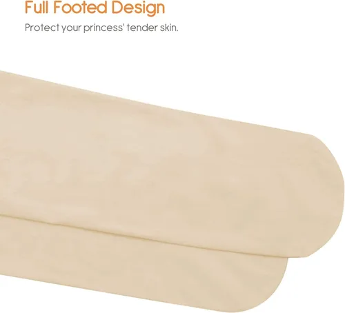 Vista 3 de Zando Mallas de ballet ultrasuaves para niñas, mallas de baile con pies, leggings coloridos para niñas 2-12T (bebéniño pequeñoniño grande)