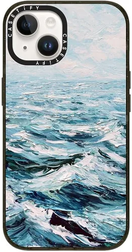 Vista 221 de CASETiFY Impact - Funda para iPhone 13 [protección contra caídas de 6.6 pies/compatible con Magsafe] Black Kingsnake, color negro transparente