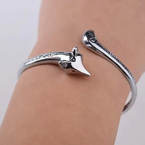 Vista 5 de Pulsera de zorro con símbolo de runa y animales ajustable, linda y encantadora cola de zorro, el mejor regalo para los amantes del zorro regalos