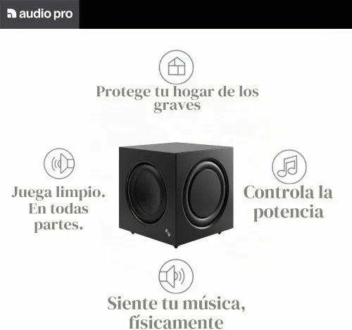 Vista 2 de Audio Pro SW-10 Subwoofer alimentado - Negro Black