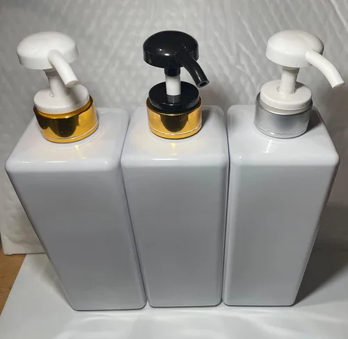 Vista 8 de Botellas de plástico vacías cuadradas de champú, acondicionador, loción de jabón recargable, sin BPA para lavado corporal, hidratante, crema facial