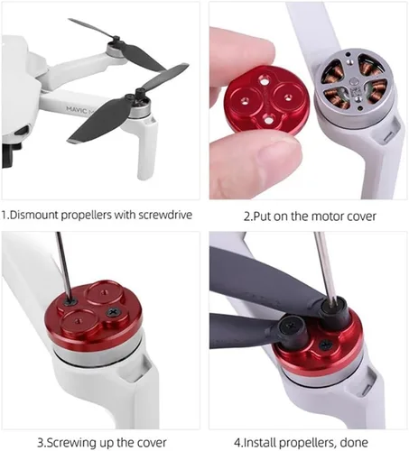 Vista 7 de Mavic Mini 4 3 2 1 Tapa de motor Drone a prueba de polvo Protector de motor Accesorios de protección para DJI Lito1/X1/Mini 4/3Pro/Mini 3/SE/1