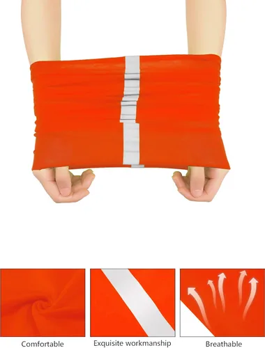 Vista 7 de SATINIOR 8 piezas de polaina reflectante para el cuello para hombre, pasamontañas de ciclismo, máscara facial, bandana para el sol para hombre