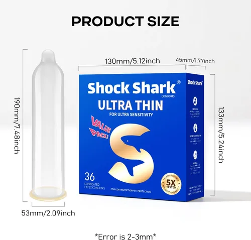 Vista 3 de Preservativos de látex ultrafinos paquete de 36 – Lubricado de primera calidad para una mayor sensación y una protección confiable