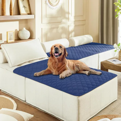 Vista 126 de gogobunny Manta para mascotas 3 veces más resistente, impermeable y a prueba de arañazos; protector de muebles reversible para perros y gatos, funda