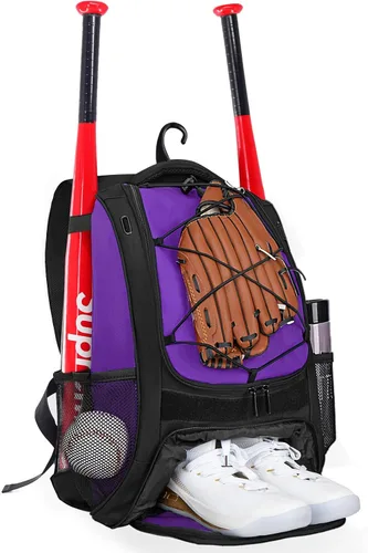 Vista 7 de Goloni Softball bag,Baseball Bag with Shoes Compartment and 2 Bat Holders Gris
