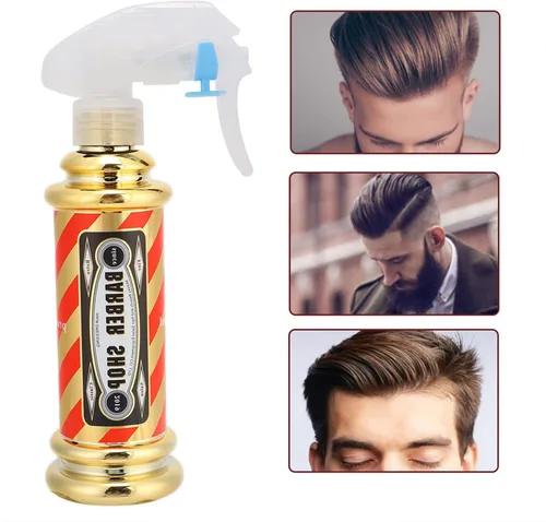 Vista 5 de Dioche Botella de spray de agua de peluquería, botella de spray de peluquería Salon Barbería Hair Styling Water Spray Kettle 5.1 fl oz (dorado)