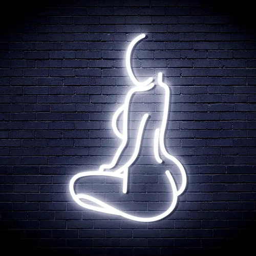 Vista 14 de ADVPRO Señora Back Shape Flex Silicone LED Neon Sign - Azul - st16s32-fnu0267-b