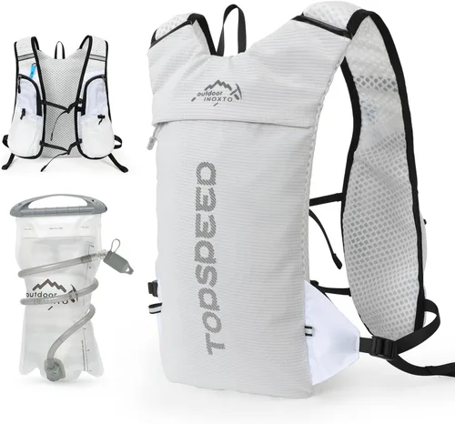 Vista 25 de INOXTO Running Hydration Vest Backpack,Lightweight Insulated Pack with 1.5L Water Bladder Bag Daypack for Hiking Trail Running Cycling Race Marathon