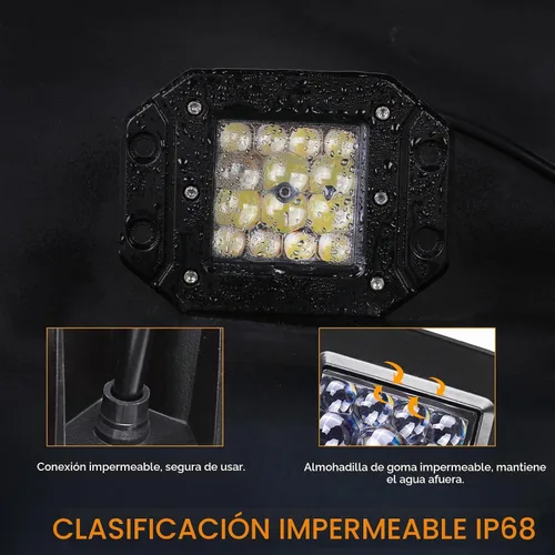 Vista 7 de Nirider - Cápsulas LED de montaje empotrado, 2 piezas de luces de parachoques de 84 W, luces de conducción de haz puntual de 5 pulgadas, barra