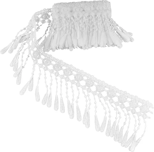 Vista 2 de eZthings® Venise ribete de encaje de tela con ojales para manualidades, adornos de Venecia (3 yardas, bordes)