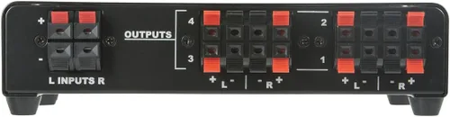 Vista 3 de Monoprice Selector de altavoces de 4 canales, negro hasta 140 W por canal. Distribuye altavoces, perfecto para audio de cine en casa
