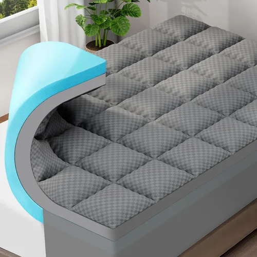 Vista 11 de OLANLY Cubrecolchón de Espuma Viscoelástica de Doble Capa de 4 Pulgadas Tamaño Twin para Dolor de Espalda, Funda de Colchón Pillow Top Refrescante